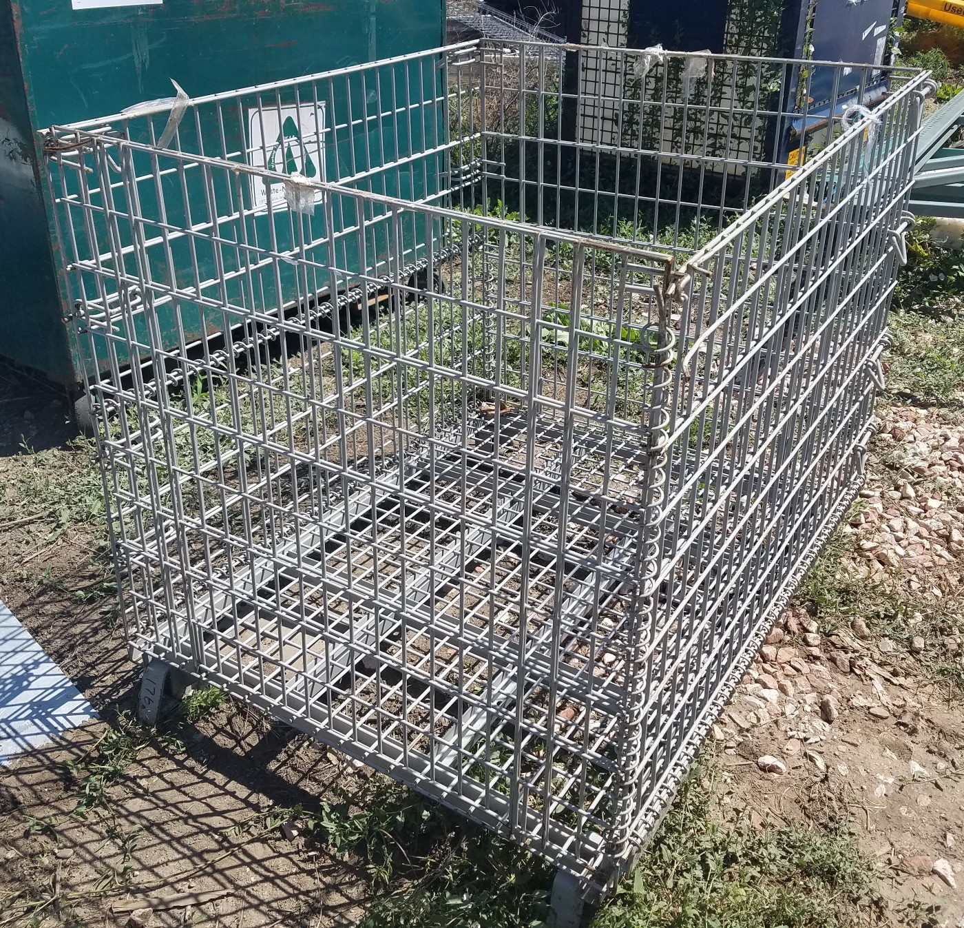 Union Steel Products wire mesh sided metal foldable cages 40.00 each